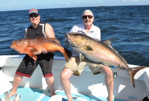 Chris and Peter with 2 keepers caught with Costa Rica Fishing Charters
