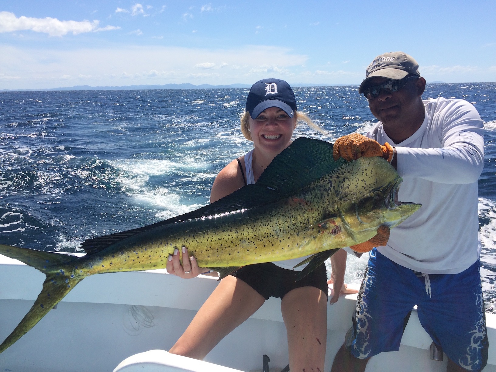 Alexis catching MahiMahi with Costa Rica Fishing Charters