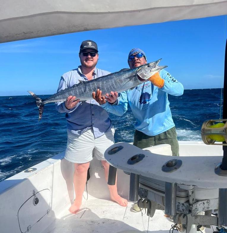 Cole catches a dleicious wahoo with Costa Rica Fishing Charters
